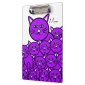 Porte-bloc Mignon Chat Violet Clipboard (Gauche)