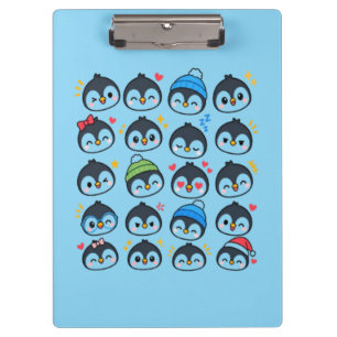 Porte-bloc Mignon motif d'émoji pingouin Kawaii Drôle Cartoon