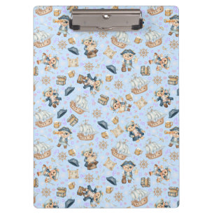 Porte-bloc Mignon motif sans couture d'ours pirate