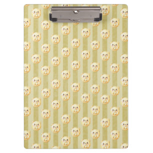 Porte-bloc Mignon ours en peluche jaune doré et rayure