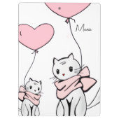 Porte-bloc Mignon porte-bloc-notes coeurs chats chaton rose (Dos)