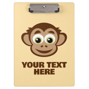 Porte-bloc Mignon singe heureux dessin animé personnalisé pou