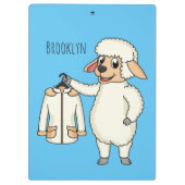 Porte-bloc Mignonne brebis avec blouson (Dos)