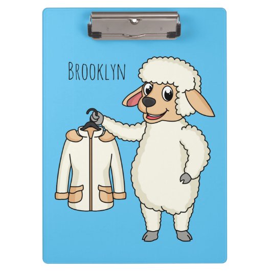 Porte-bloc Mignonne brebis avec blouson (Devant)