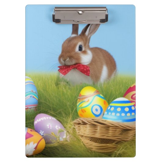 Porte-bloc Mignonne Bunnyfor Pâques pour une humeur positive (Devant)