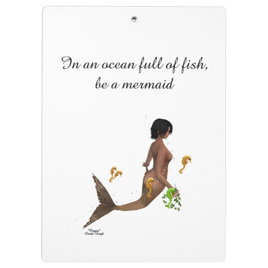 Porte-bloc Mignonne sirène avec Porte - bloc Seahors (Dos)