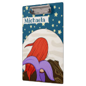 Porte-bloc Mignonne sirène dans la lune Personnalisée (Gauche)