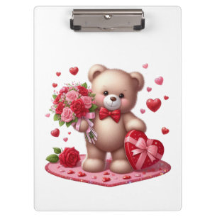 Porte-bloc Mignonne Valentine's Day Teddy Bear