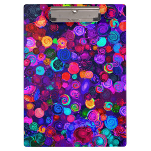 Porte-bloc Mignons motifs de cosmos en spirale colorés