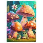Porte-bloc Mignons petits champignons verts adorables (Dos)