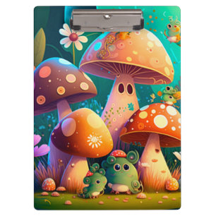 Porte-bloc Mignons petits champignons verts adorables
