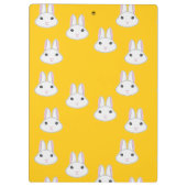Porte-bloc Mignons visages de lapin sur orange (Dos)