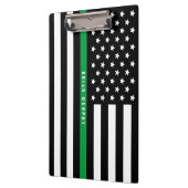 Porte-bloc Militaire mince ligne verte Nom du drapeau américa (Gauche)