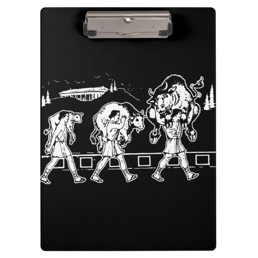 Porte-bloc Milo de Croton et la Bull - Gym Motivational (Devant)