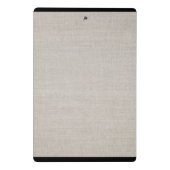Porte-bloc Mini Beige Faux Linge Look Monogramme Nom (Dos)
