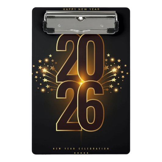 Porte-bloc Mini bloc-notes - Bonne année 2026 (Devant)