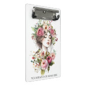 Porte-bloc Mini Clipboard Women with Roses-Wreath (Incliné)