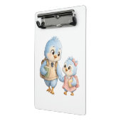 Porte-bloc mini Frères et sœurs oiseaux mignons (Angle2)