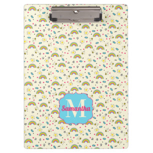 Porte-bloc Mini Jeté de Arc-en-ciel sur Monogramme de Motif R