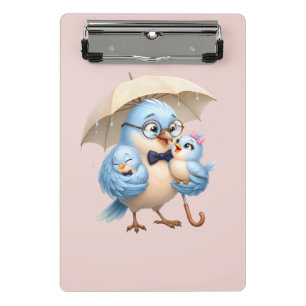 Porte-bloc mini Papa Oiseau Dessin d'oiseau mignon