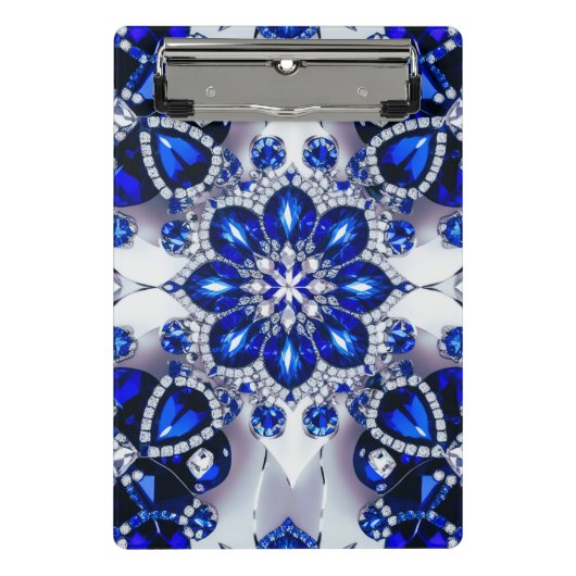 Porte-bloc Mini porte - bloc aux couleurs bleu blanc (Devant)