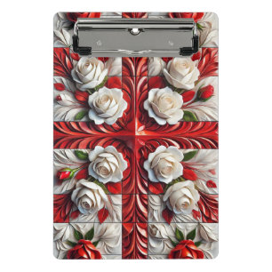 Porte-bloc Mini porte - bloc avec design Rose anglais