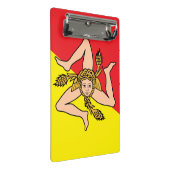 Porte-bloc Mini porte - bloc avec drapeau de la Sicile, Itali (Incliné)