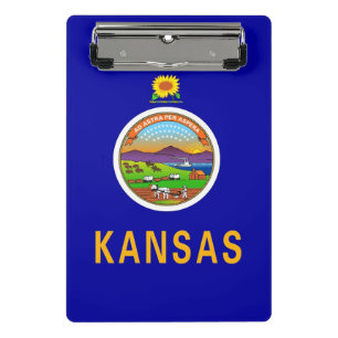 Porte-bloc Mini porte - bloc avec drapeau de l'état du Kansas