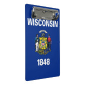 Porte-bloc Mini porte - bloc avec drapeau du Wisconsin, USA (Incliné)