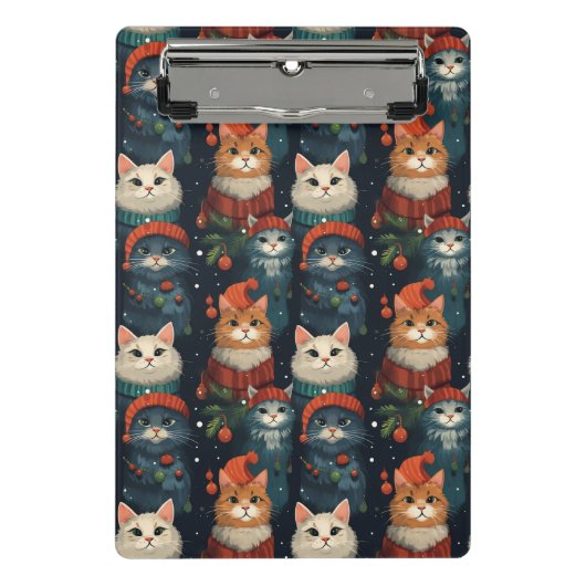 Porte-bloc Mini Porte - bloc de festive chats (Devant)