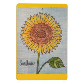 Porte-bloc Mini Porte - bloc tournesol (Dos)