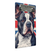 Porte-bloc mini Staffy & drapeau Union Jack (Incliné)