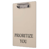 Porte-bloc Minimal Prioriser Vous Citation Beige (Gauche)