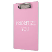 Porte-bloc Minimal Prioriser Vous Citation Rose Poussiéreuse (Gauche)