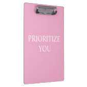 Porte-bloc Minimal Prioriser Vous Citation Rose Poussiéreuse (Swatch)
