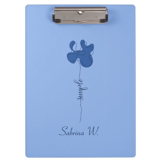 Porte-bloc Minimalisme Clipboard Fleur Simple (Devant)