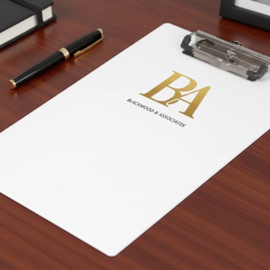 Porte-bloc Minimalist Law Firm Monogram Clipboard