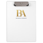Porte-bloc Minimalist Law Firm Monogram Clipboard (Devant)