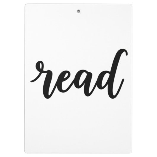 Porte-bloc Minimalist Modern Cursive "read" Calligraphy (Dos)