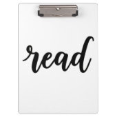 Porte-bloc Minimalist Modern Cursive "read" Calligraphy (Devant)