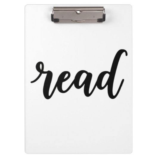 Porte-bloc Minimalist Modern Cursive "read" Calligraphy (Devant)