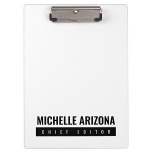 Porte-bloc Minimaliste noir & blanc professionnel moderne