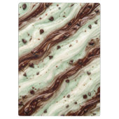 Porte-bloc Mint Chocolate Chip Milkshake Marble Design (Dos)