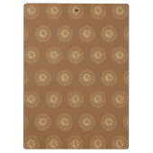 Porte-bloc Mocha | Golden Zinnia Flower Medallions (Dos)