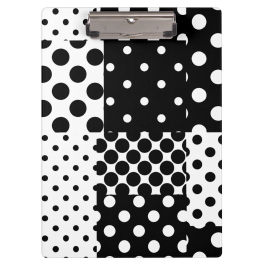 Porte-bloc Mode noir blanc à pois Style Design (Devant)