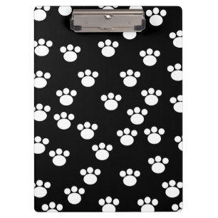 Porte-bloc Modèle animal noir et blanc d'empreinte de patte