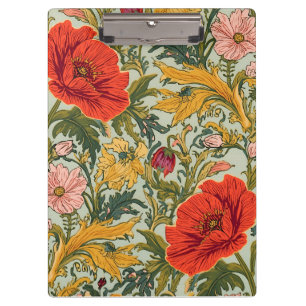 Porte-bloc Modèle Art nouveau de coquelicots de William Morri