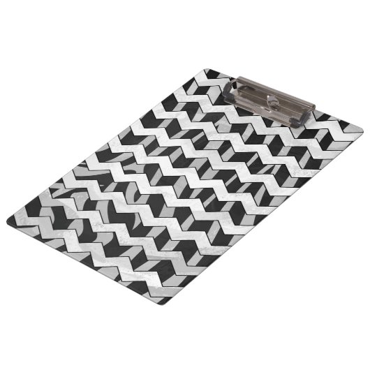 Porte-bloc Modèle Chevron noir et gris Zebra (Incliné)