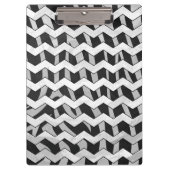 Porte-bloc Modèle Chevron noir et gris Zebra (Devant)