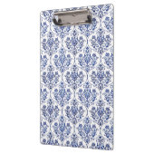 Porte-bloc Modèle de damas fleuri - bleu (Gauche)